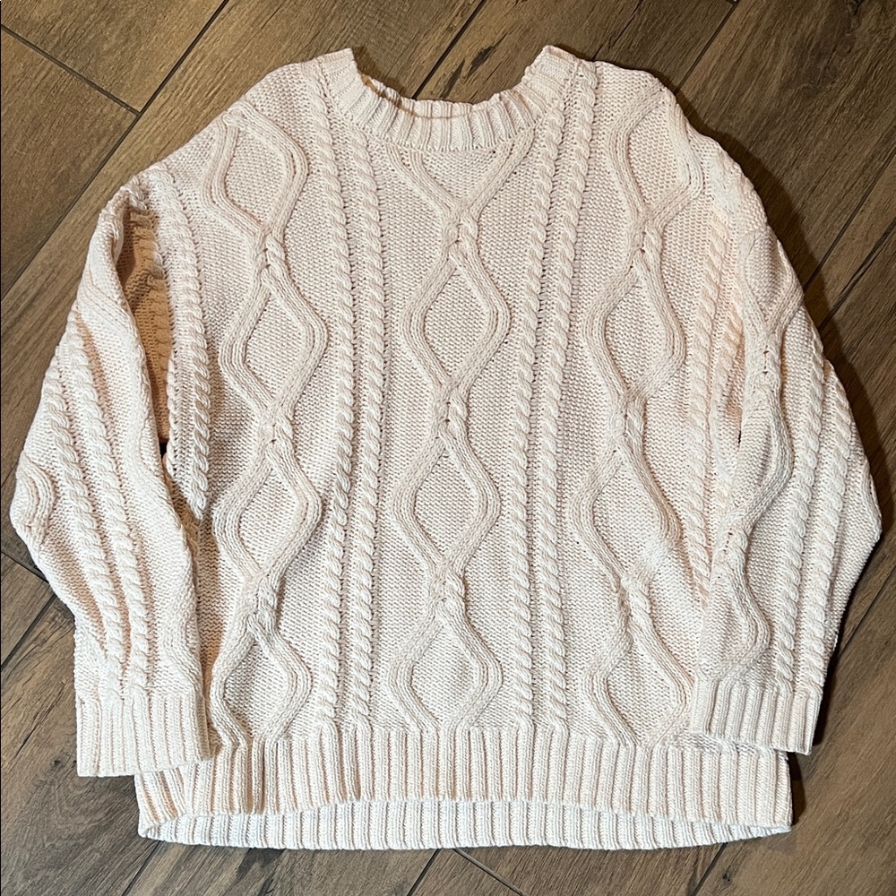 Cable Knit Crewneck Sweater